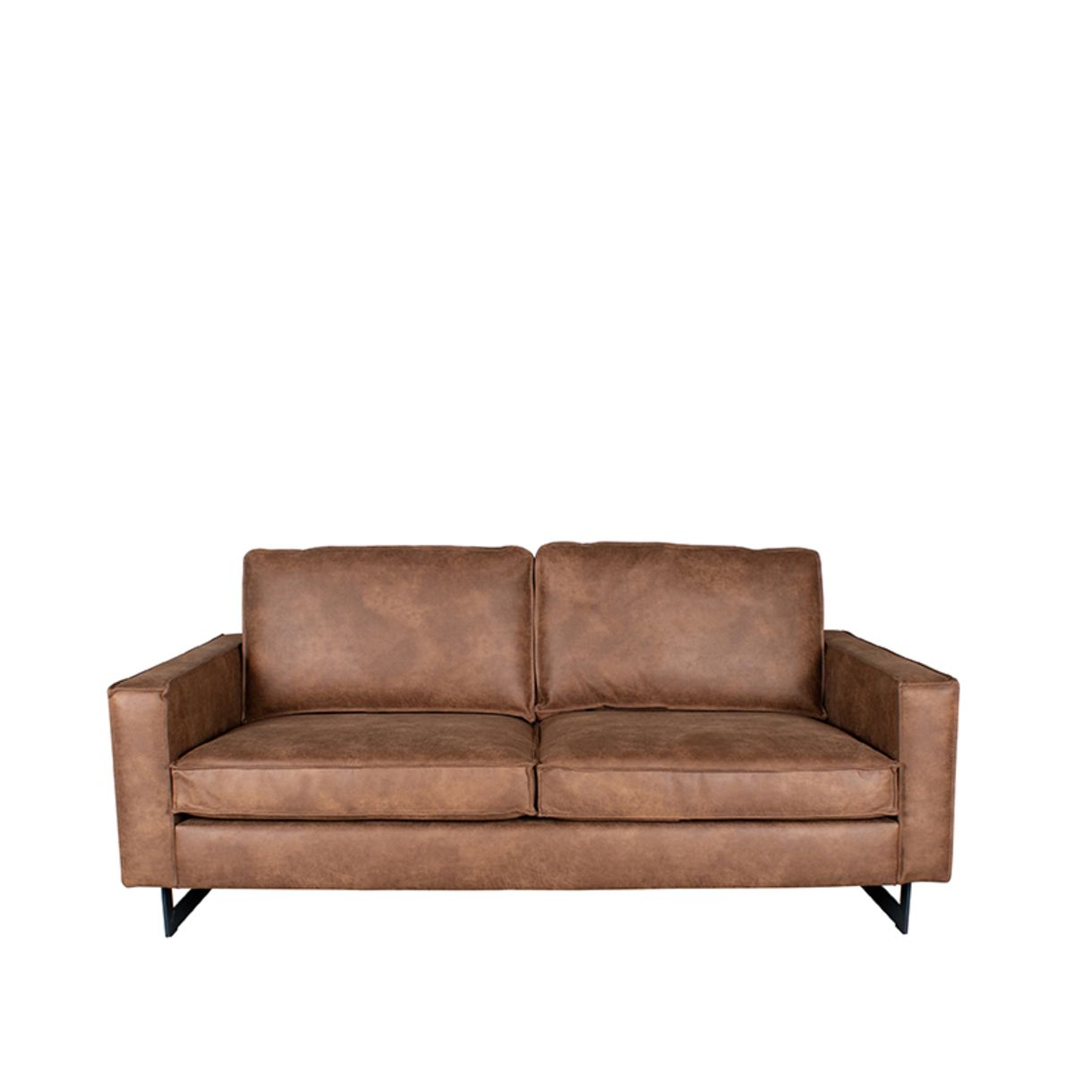 Bank_Arezzo_2 Zits_Cognac_Microvezel_Vooraanzicht