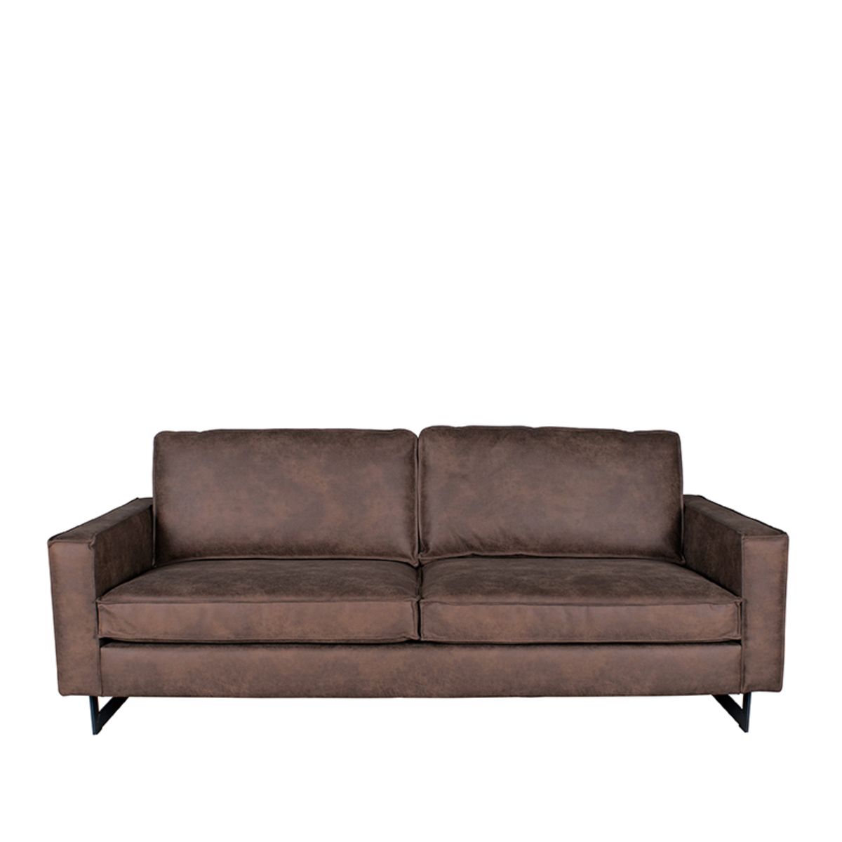 Bank_Arezzo_3 Zits_Bruin_Microvezel_Vooraanzicht