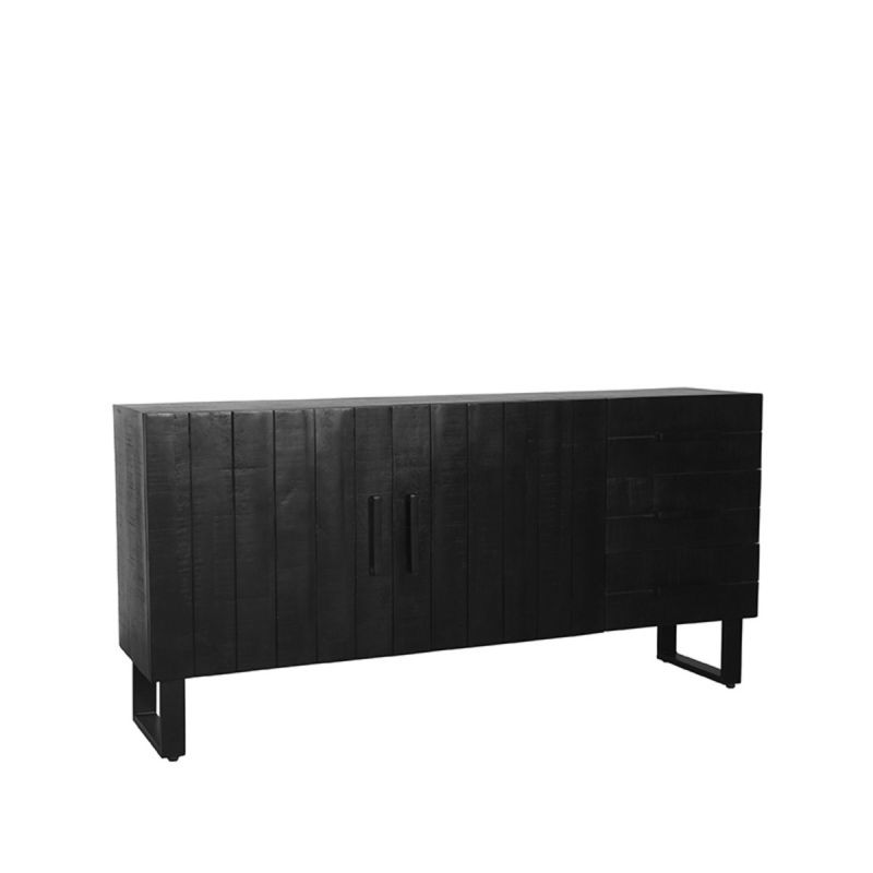 Dressoir_Santos_Zwart_Mangohout_78x40x85_cm_Perspectief1